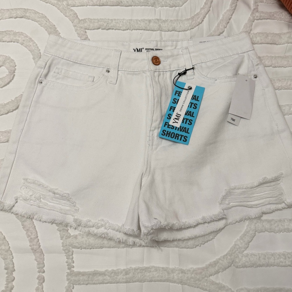 YMI White Jean Shorts for Women